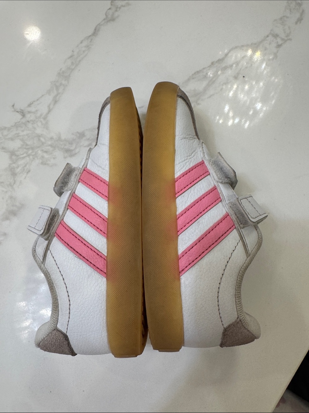 Adidas VL COURT 3.0 toddler girl shoes pink and white - Picture 8 of 9